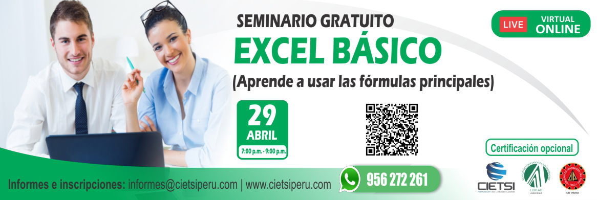 seminario gratuito de excel bAsico 2023